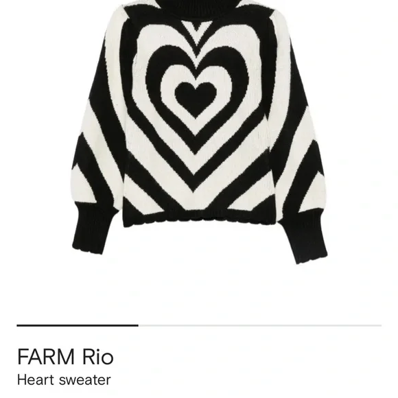 Farm Rio heart sweater - Picture 5 of 6